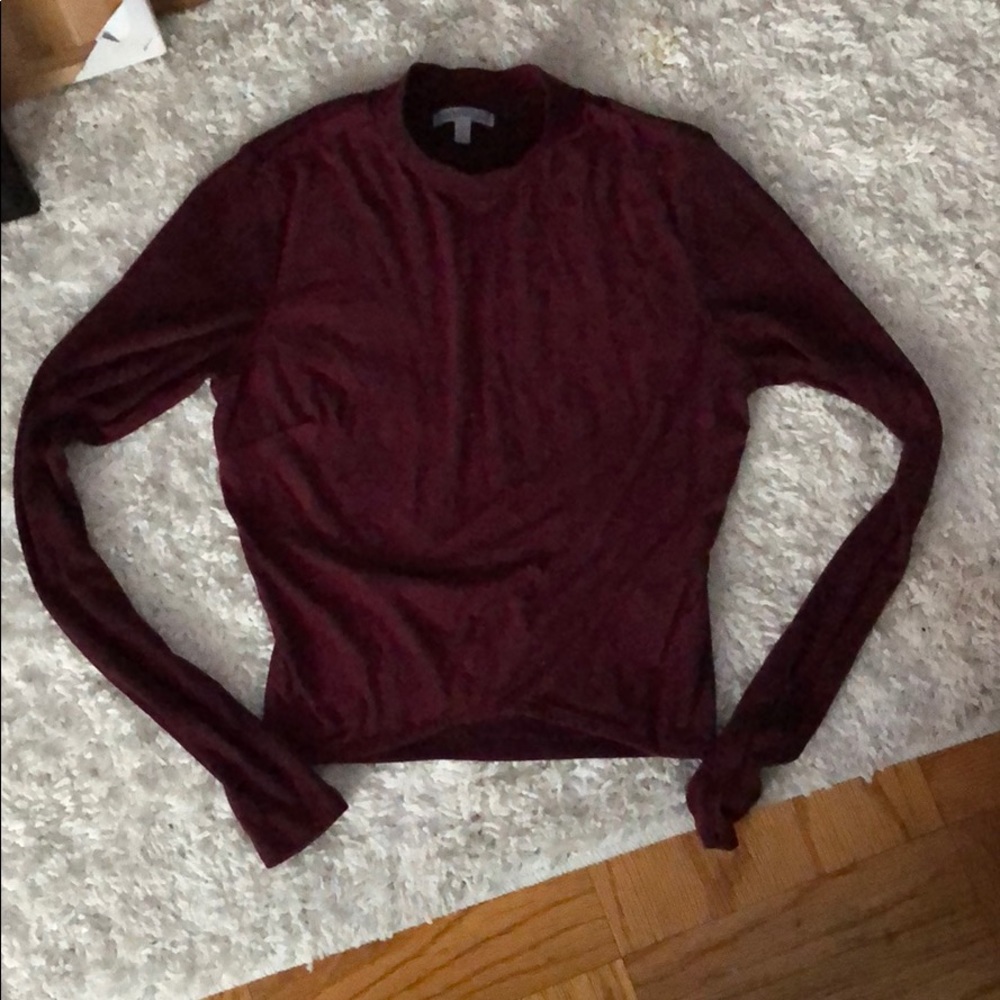 Suede Oxblood Crop Top